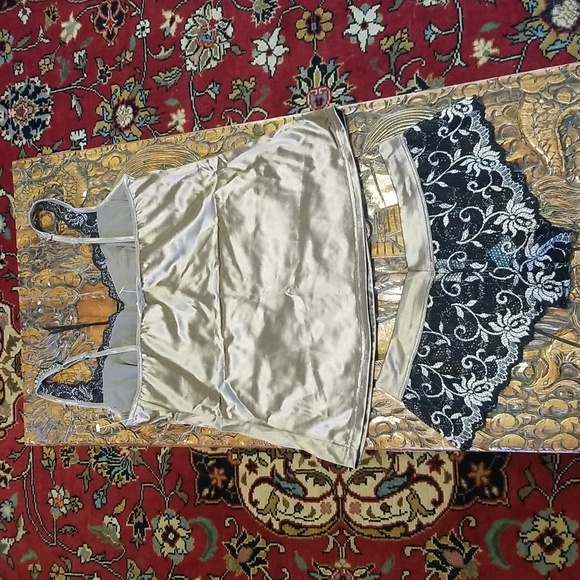 ARIANNE Vintage Y2K Lingerie Set Taupe Black Medium - Picture 5 of 8